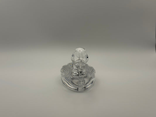 Vintage Stylized Clear Crystal Duck Figurine & Paperweight