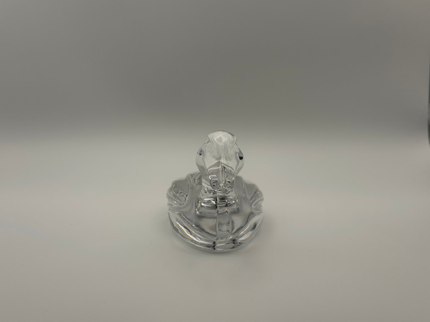 Vintage Stylized Clear Crystal Duck Figurine & Paperweight