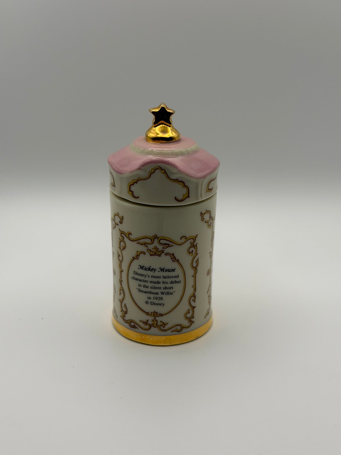 Vintage 1995 Lenox Walt Disney Spice Jar – Mickey Mouse "Onion" (Porcelain & 24K Gold)