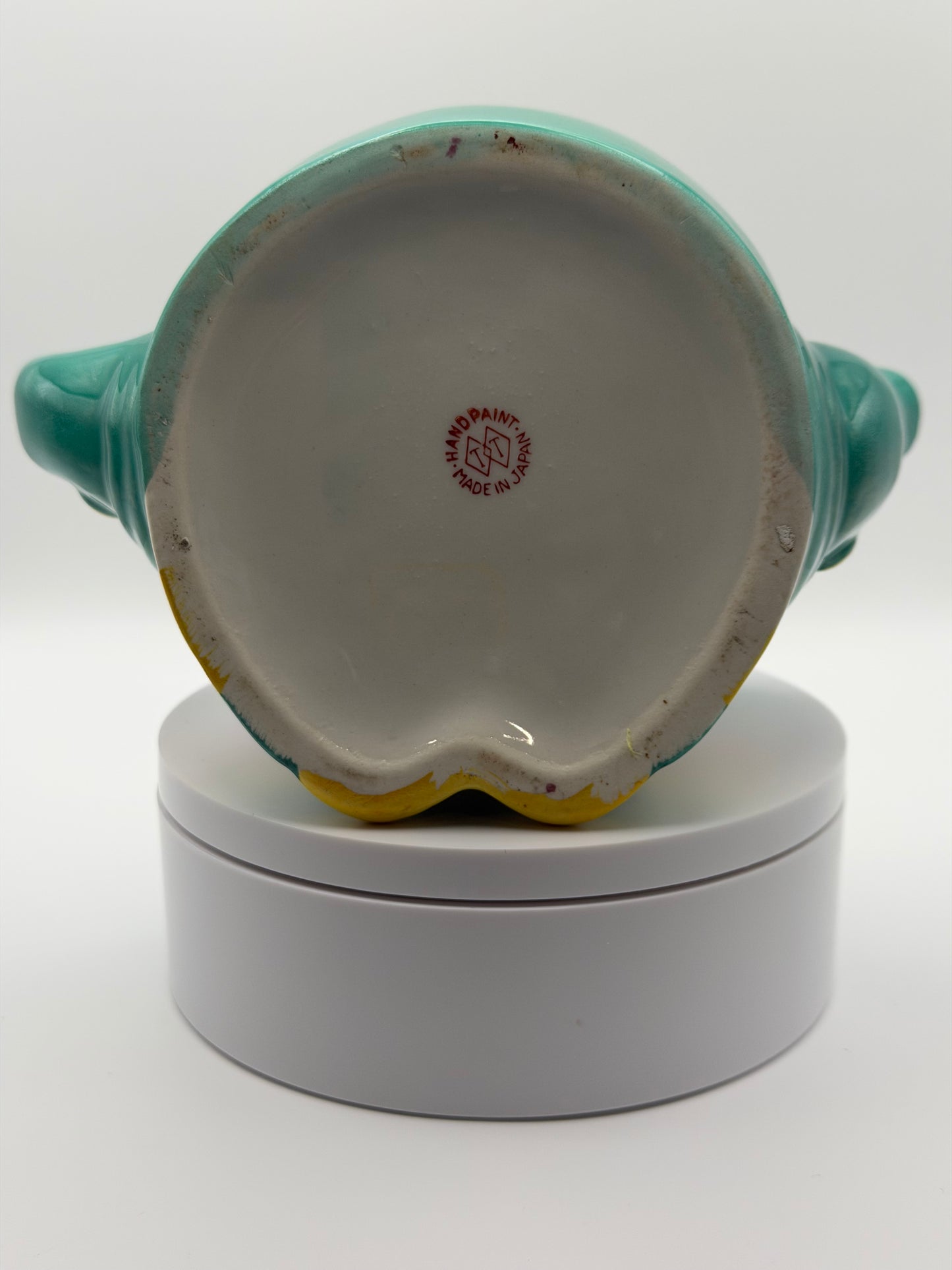 Vintage 1930s Takito (TT) Ceramic Clown Citrus Juicer & Pitcher Set (Made in Japan)
