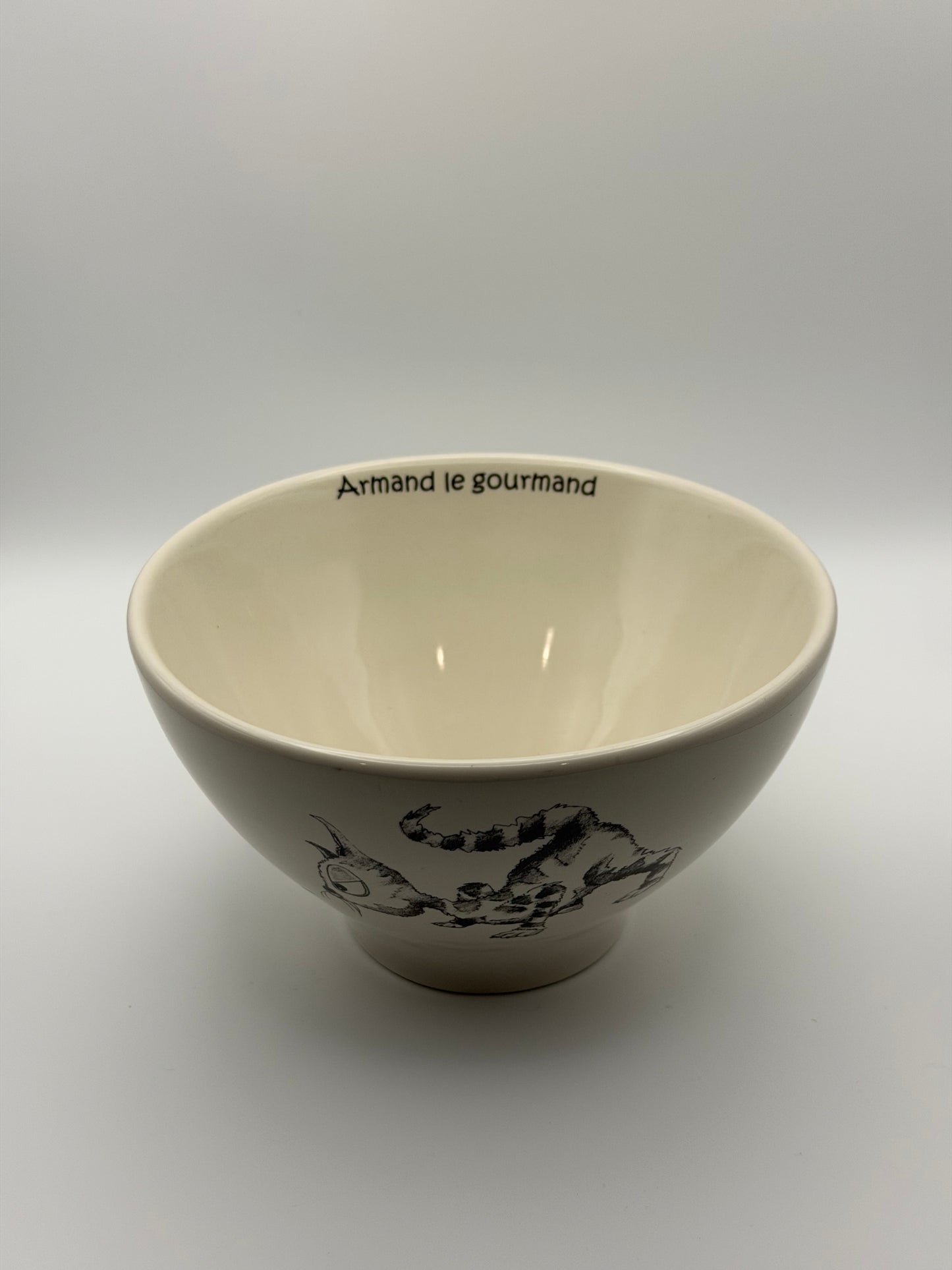 Cats of Paris "Armand The Greedy" Cafe Au Lait Bowl by Kiss That Frog
