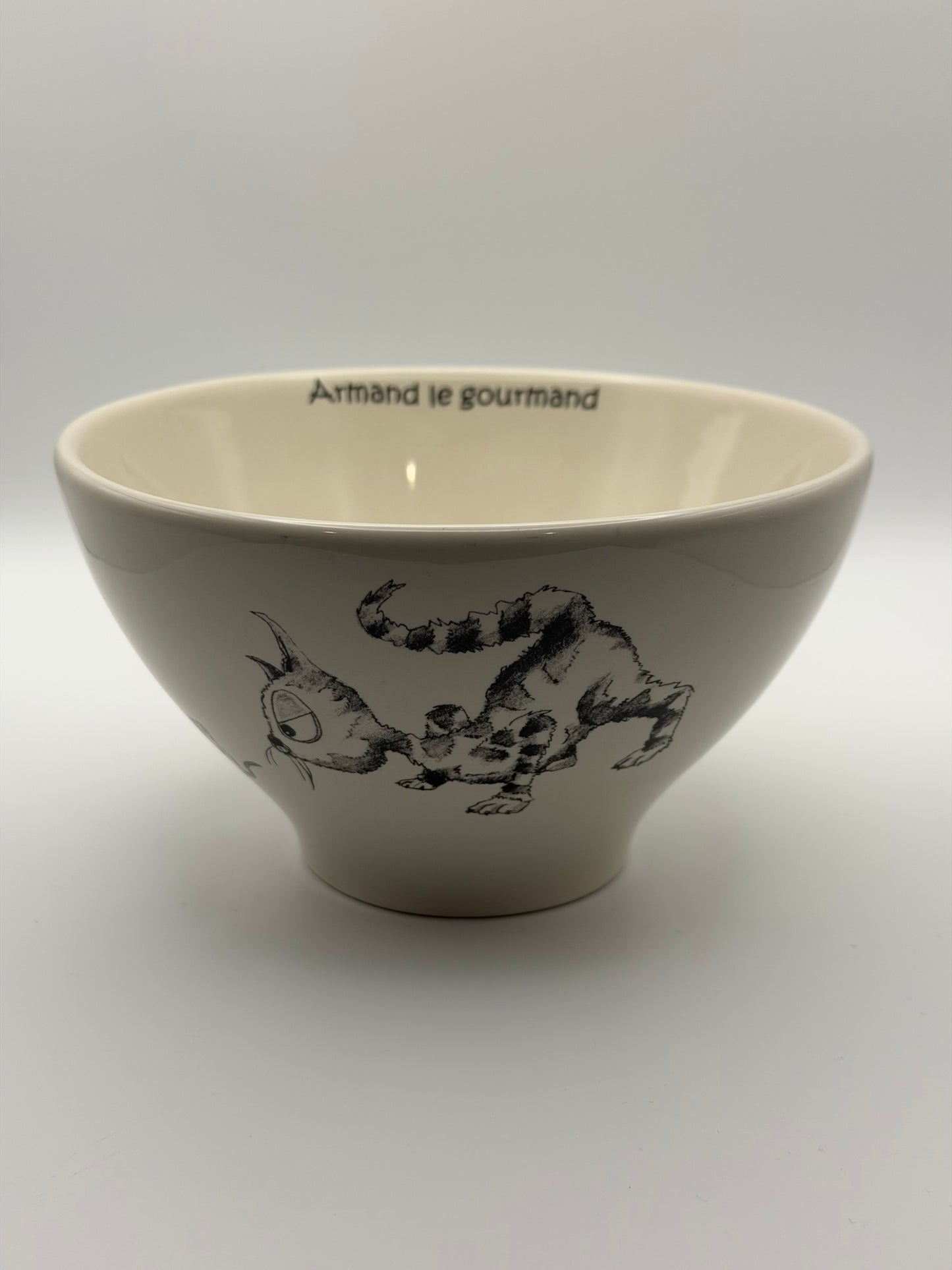 Cats of Paris "Armand The Greedy" Cafe Au Lait Bowl by Kiss That Frog