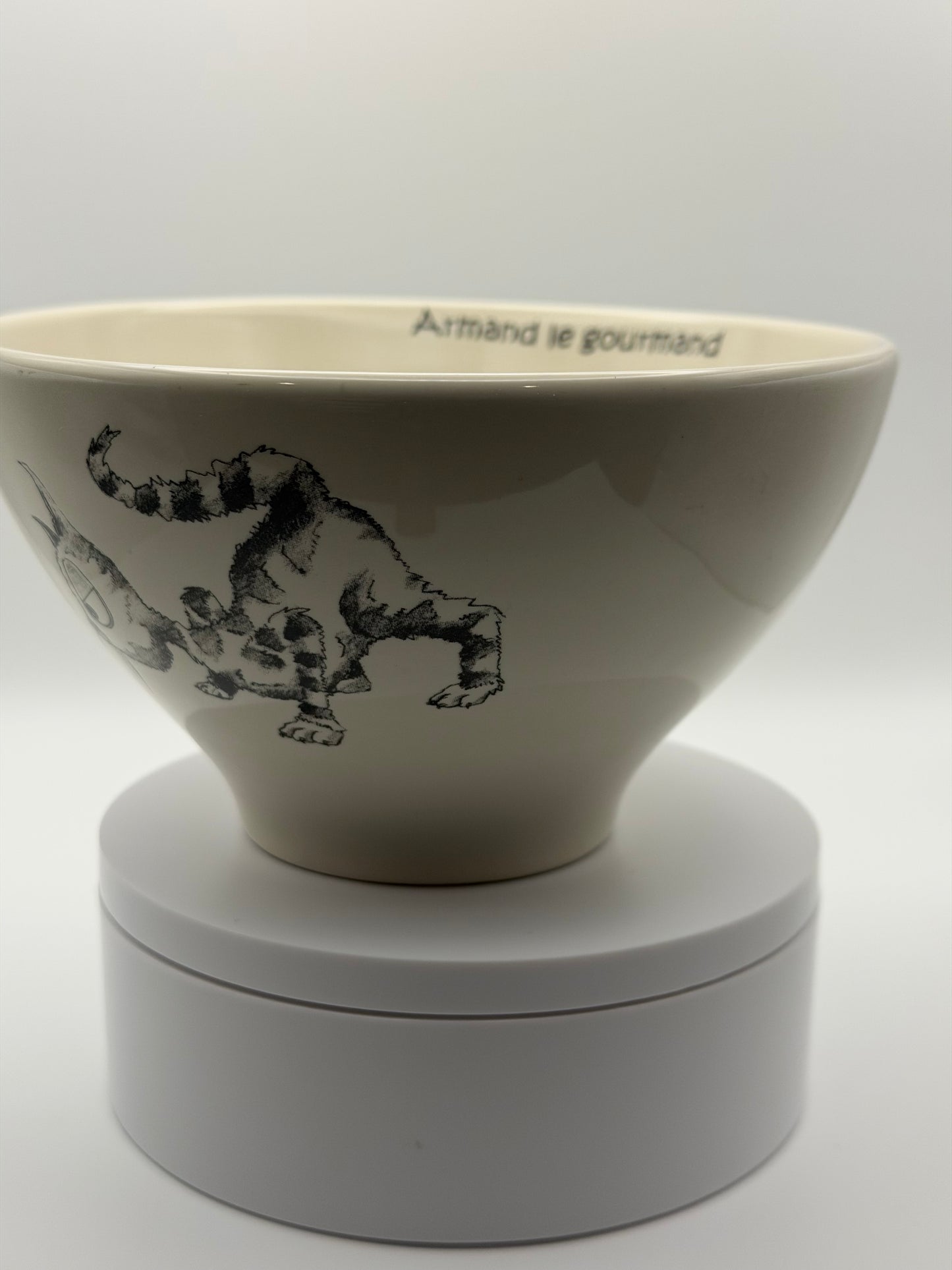 Cats of Paris "Armand The Greedy" Cafe Au Lait Bowl by Kiss That Frog