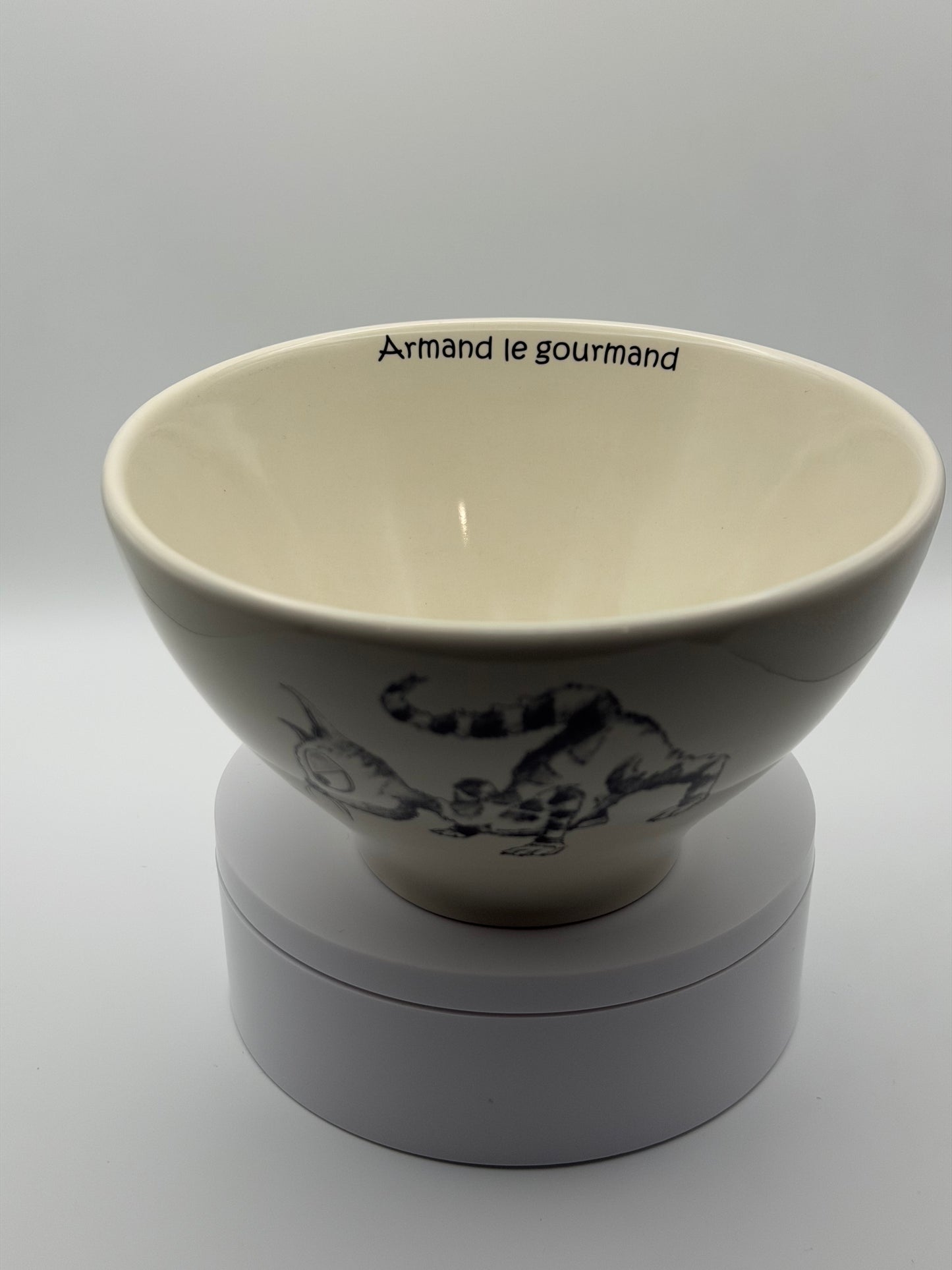 Cats of Paris "Armand The Greedy" Cafe Au Lait Bowl by Kiss That Frog