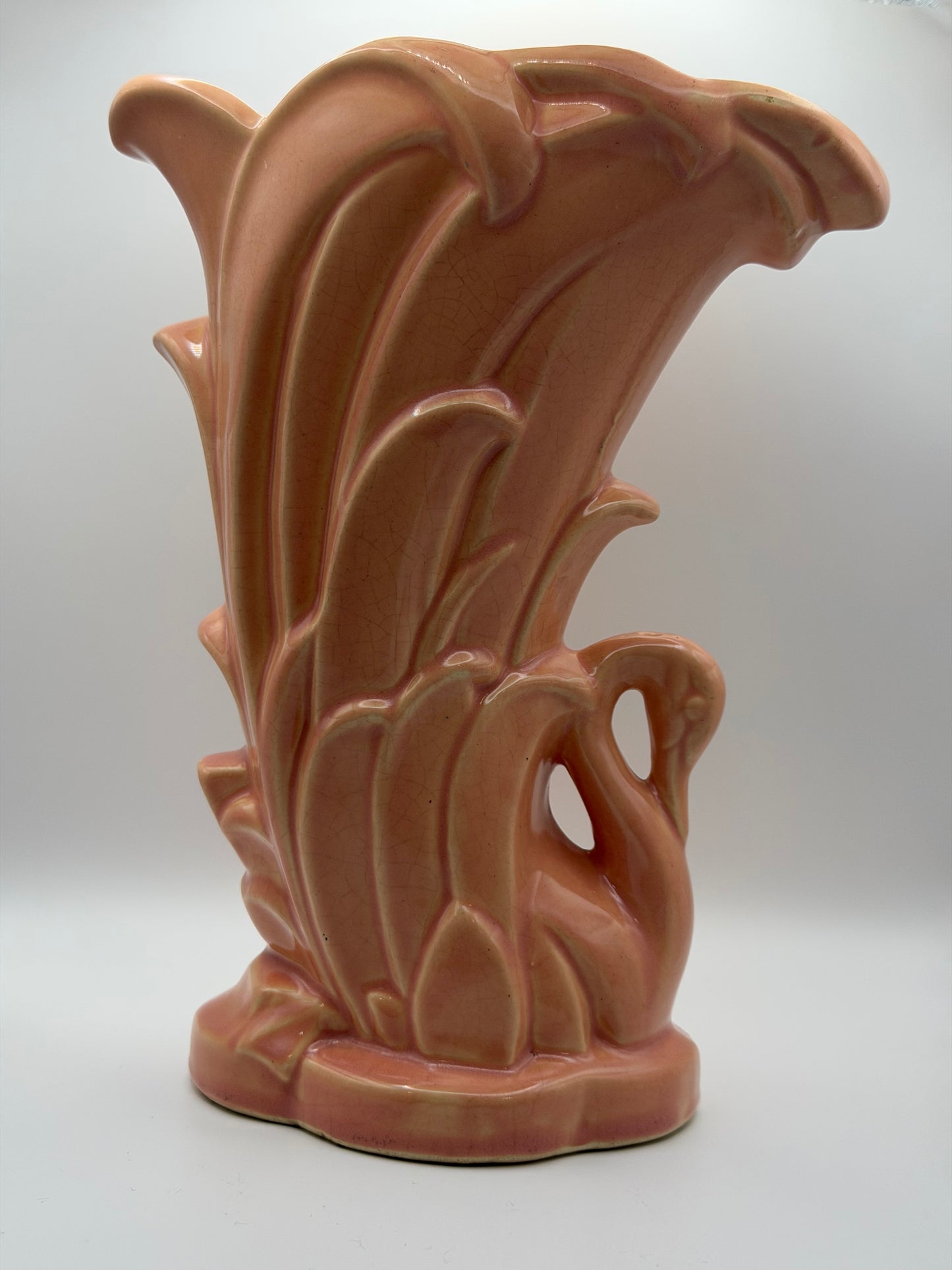 Vintage McCoy Pottery Pink Swan Vase (c. 1940s-1950s)