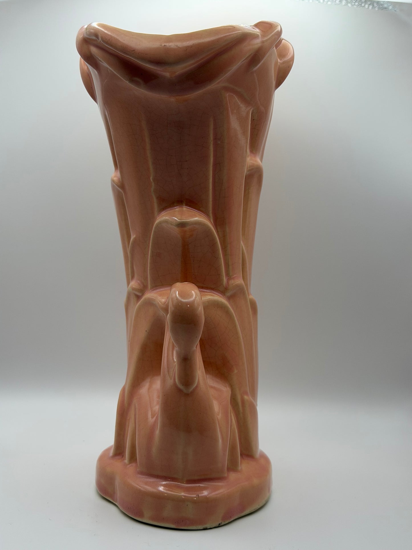 Vintage McCoy Pottery Pink Swan Vase (c. 1940s-1950s)