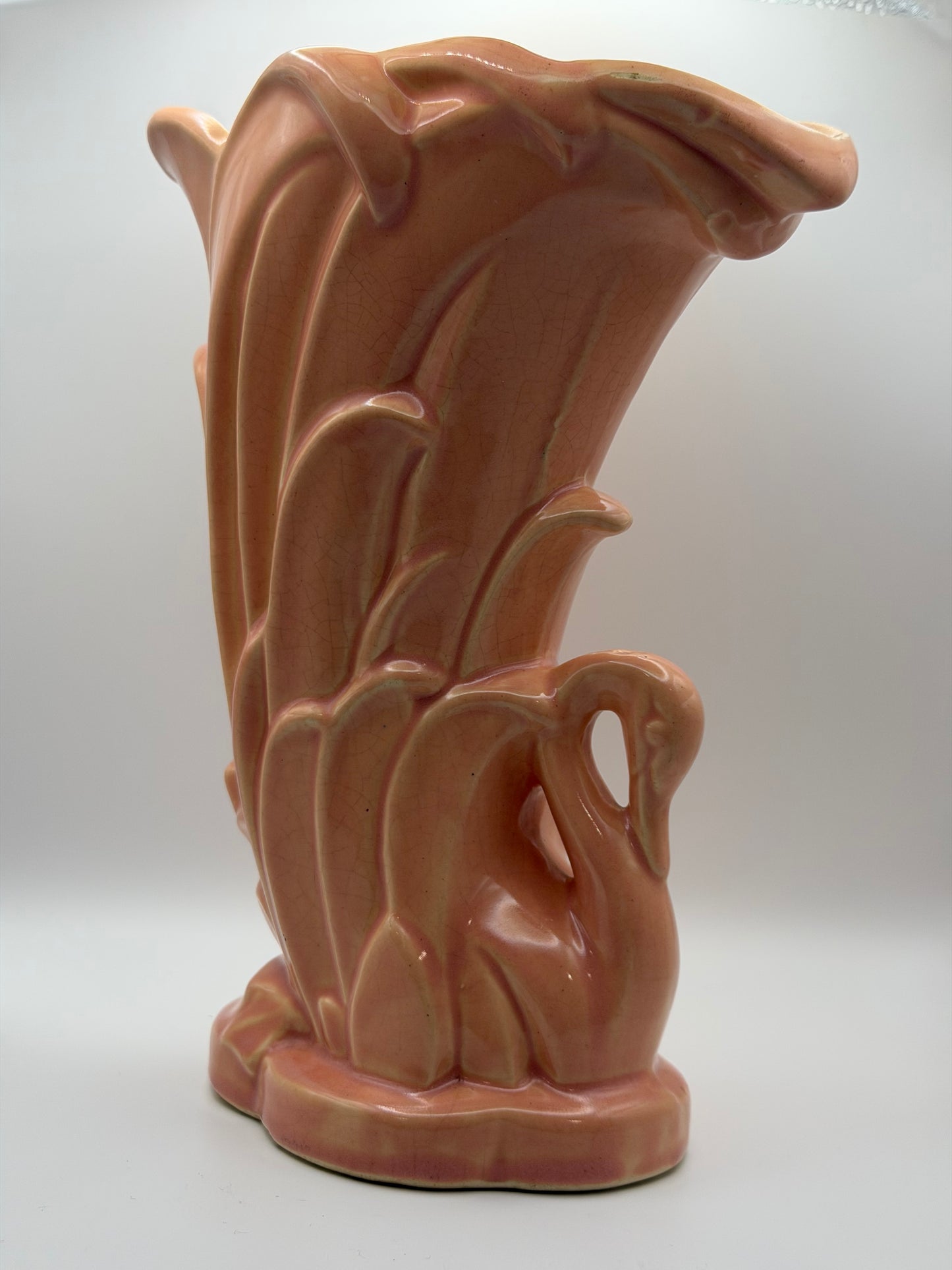 Vintage McCoy Pottery Pink Swan Vase (c. 1940s-1950s)