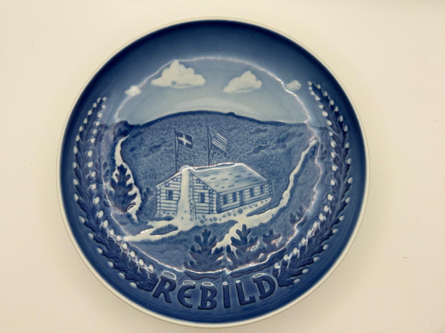 Vintage Bing & Grøndahl "Nationalparken Rebild" Blue & White Porcelain Plate – Denmark